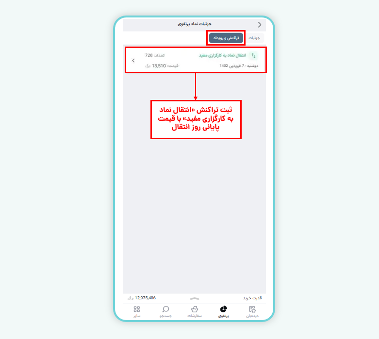 محاسبات مربوط به تغییر کارگزار ناظر