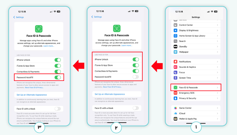 فعال‌سازی اثر انگشت در آیفون