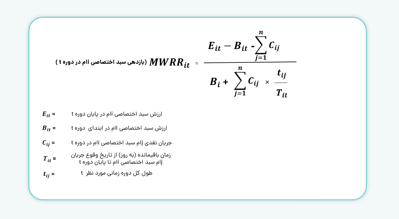 نحوه محاسبه MWRR