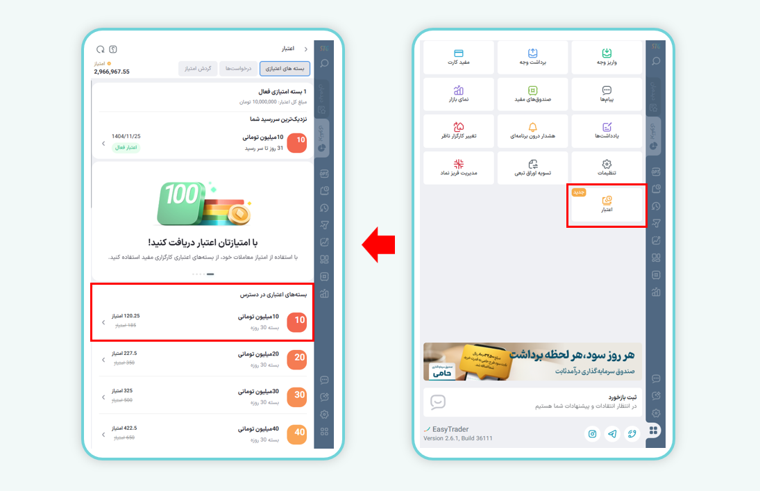 دریافت اعتبار از کارگزاری مفید
