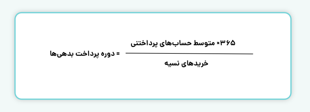 فرمول دوره پرداخت بدهی‌ها