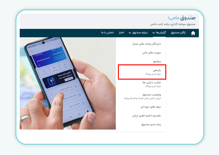 بازدهی صندوق حامی